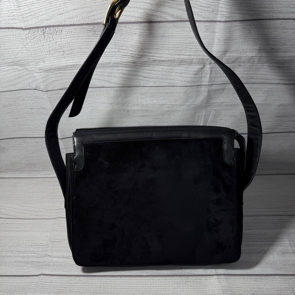 Vintage Susan gail Suede Black leather purse